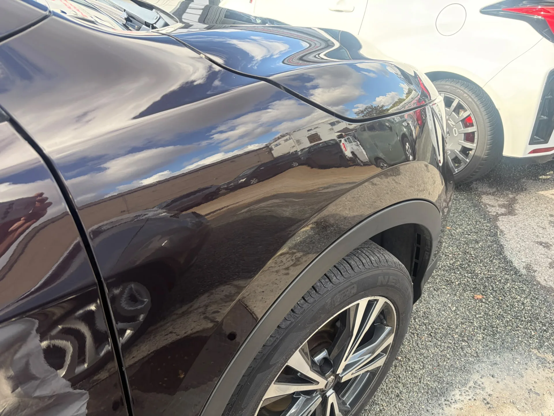 Nissan Juke Bollard Damage and Wing Repair in Surrey