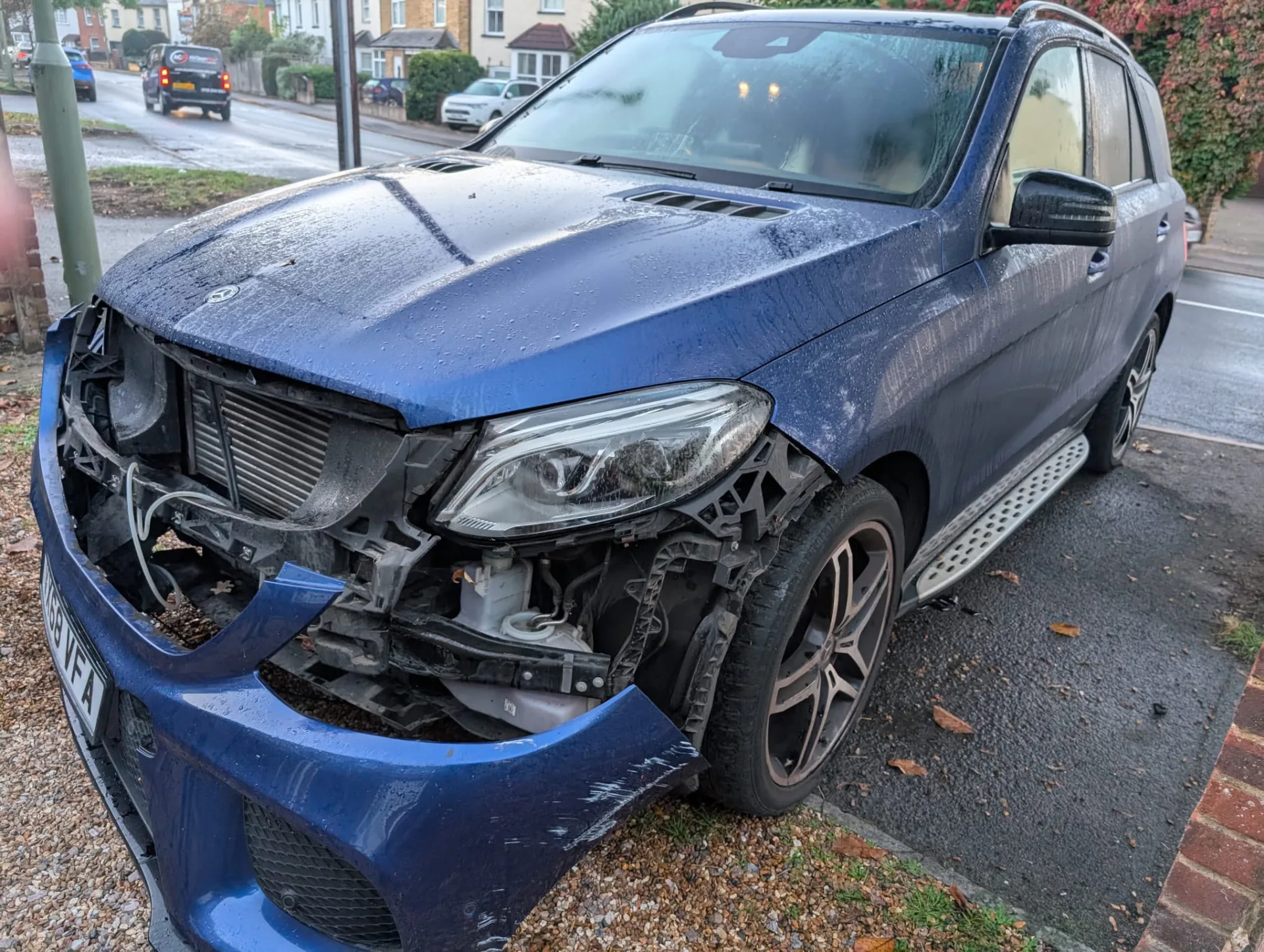 Before — Mercedes-Benz Front-End Crash Repair in Surrey